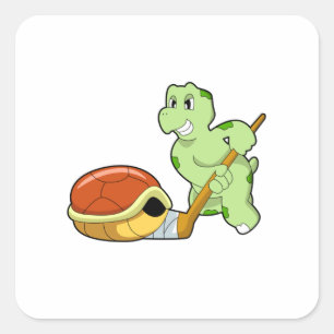 Turtle Ice hockey Ice hockey stick Square Sticker