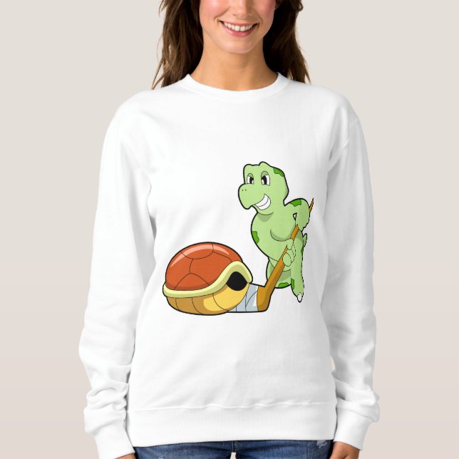 Turtle Ice hockey Ice hockey stick Sweatshirt (Front)
