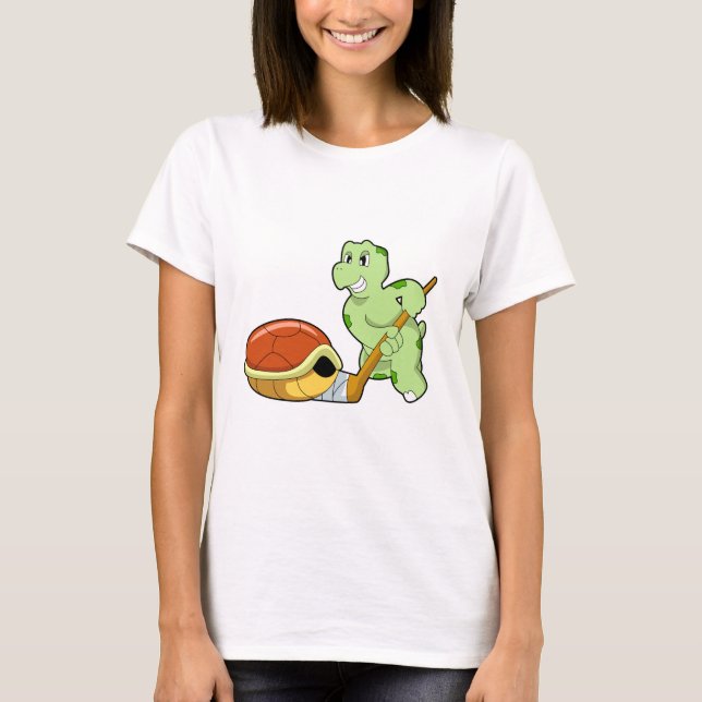 Turtle Ice hockey Ice hockey stick T-Shirt (Front)