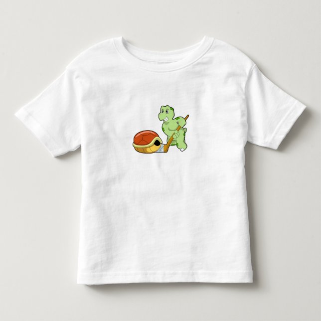 Turtle Ice hockey Ice hockey stick Toddler T-shirt (Front)