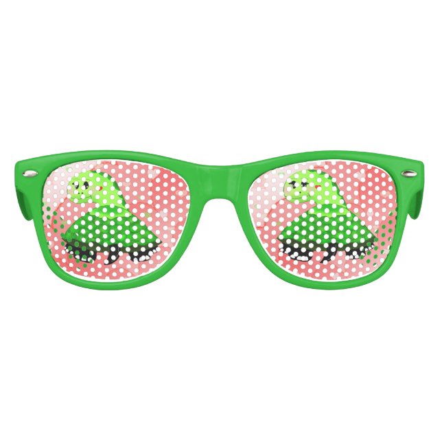 Turtle illustration, tortoise cartoon kids sunglasses (Front)