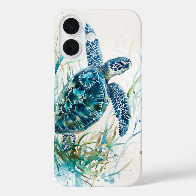 Turtle in Seagrass Case-Mate iPhone Case (Back)