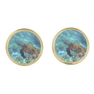 turtle in the sea cufflinks