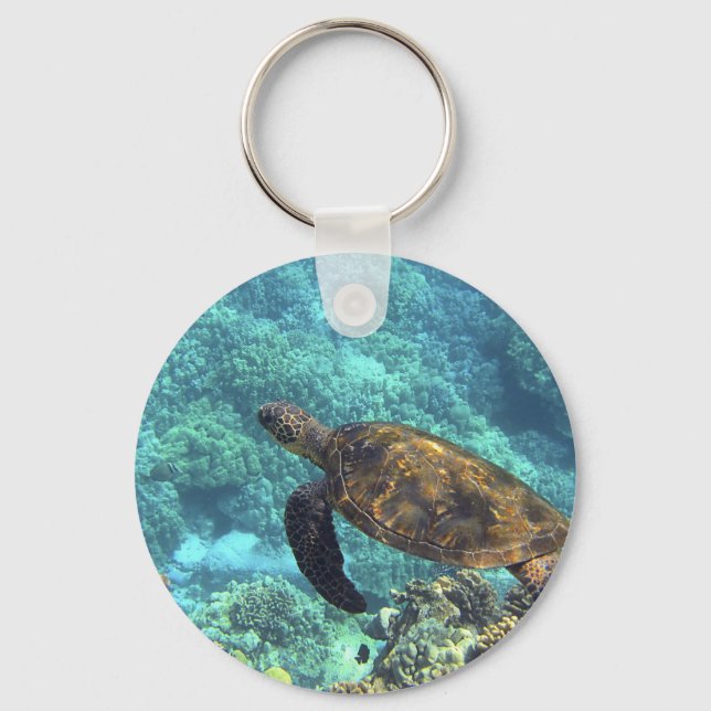 turtle in the sea keychain (Front)