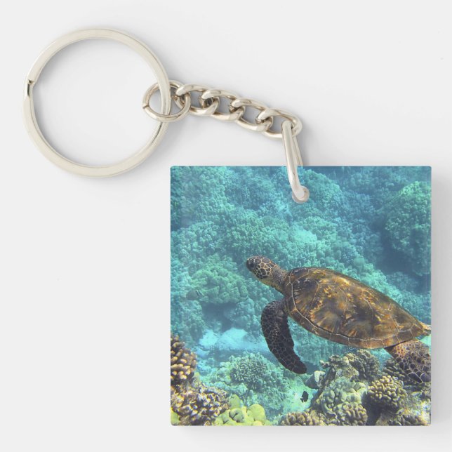 turtle in the sea keychain (Front)
