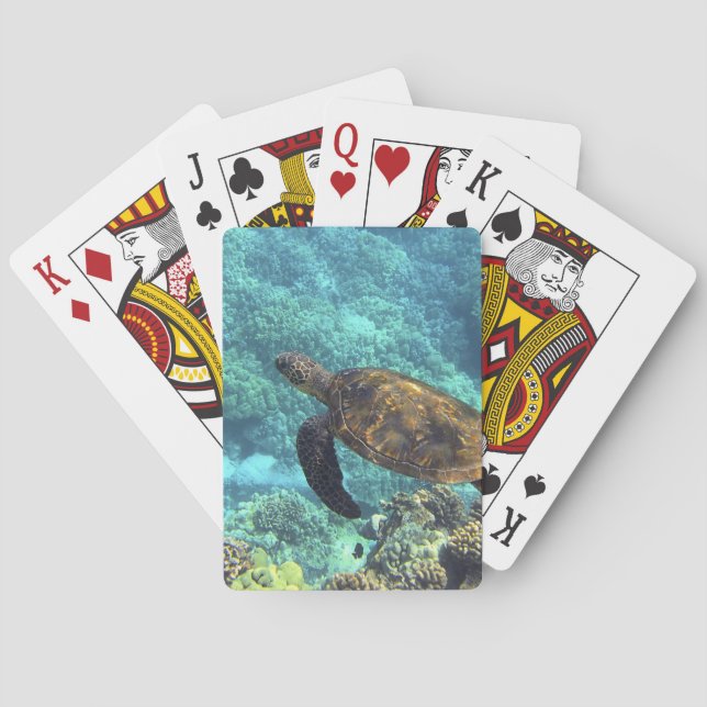 turtle in the sea poker cards (Back)
