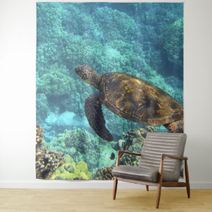 turtle in the sea tapestry