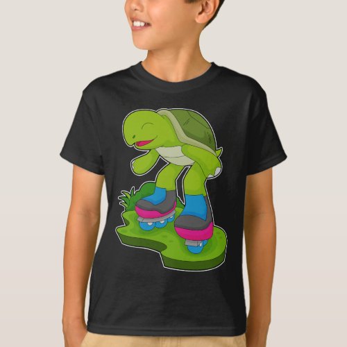 Turtle Inline skating Roller skates T_Shirt
