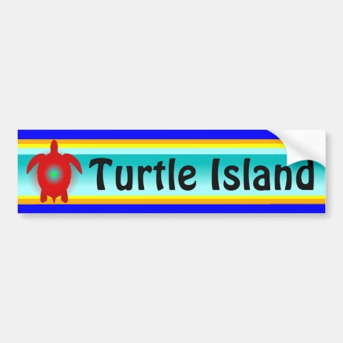 TURTLE ISLAND bumper sticker