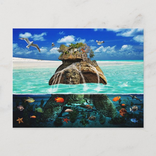 Turtle Island Fantasy Secluded Resort Postcard (Front)