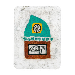 Turtle Itching For A Fight Refrigerator Magnet