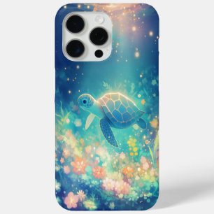 Turtle Journey Through a Vibrant Undersea Garden iPhone 15 Pro Max Case