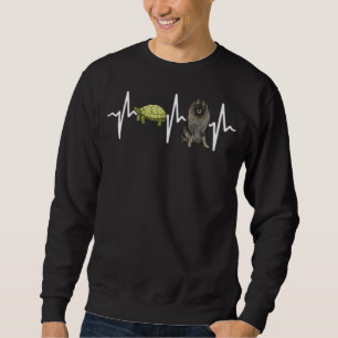 Turtle Keeshond Heartbeat Dog Sweatshirt