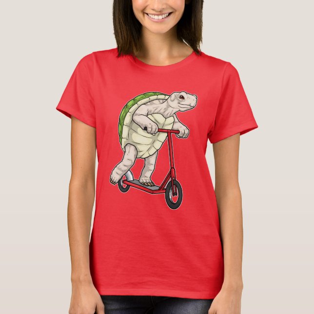 Turtle Kick Scooter T-Shirt (Front)