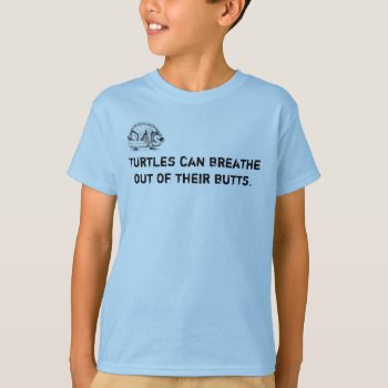 Turtle Kids' Basic American Apparel T-shirt  Blue T-shirt by BeansandChrome at Zazzle