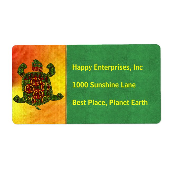 Turtle Label (Front)