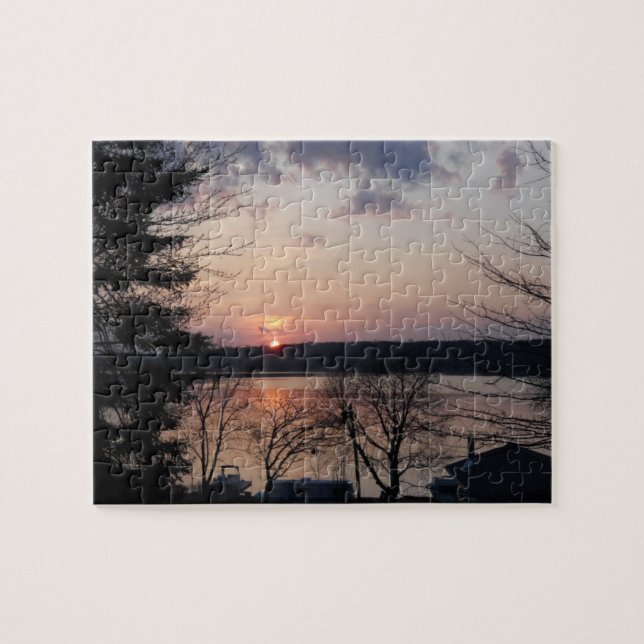 Turtle Lake Sunset Puzzle (Horizontal)
