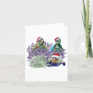 Turtle Lavender Christmas Shirt Holiday Christmas Thank You Card