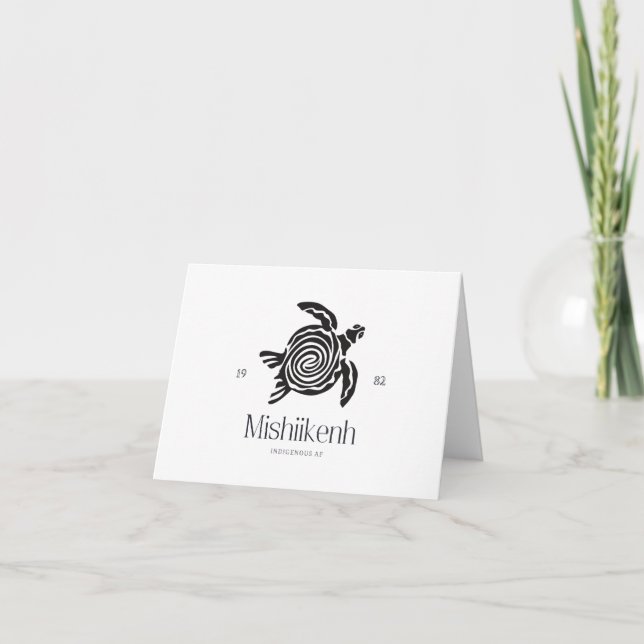 Turtle Letterpress Thank You Card (Front)