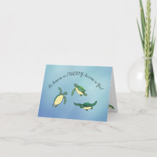 Turtle Letterpress Thank You Card
