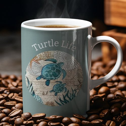 Turtle Life Coastal Serenity Collection Coffee Mug