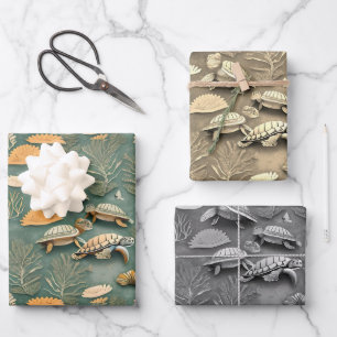 Turtle life pattern No2 Wrapping Paper Sheets