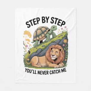 Turtle Lion Funny Fleece Blanket