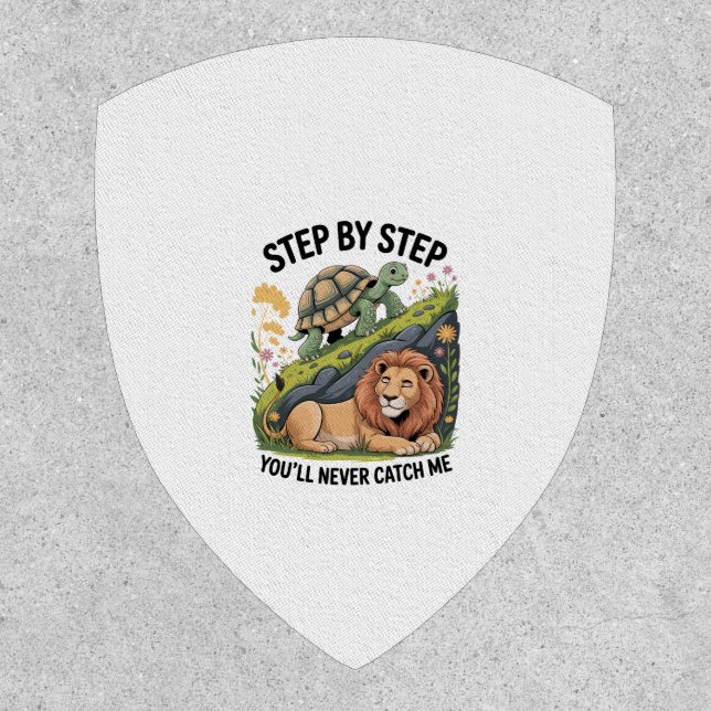 Turtle Lion Funny Patch (Front)