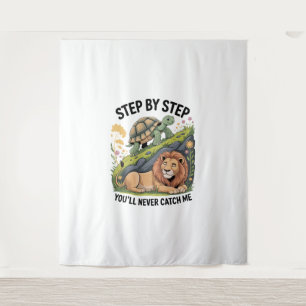 Turtle Lion Funny Tapestry