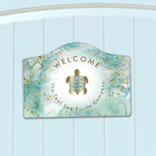 turtle logo door sign