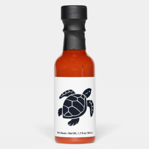 Turtle Logo Emblem Red-Eared Slider Tortoise Copy Hot Sauces