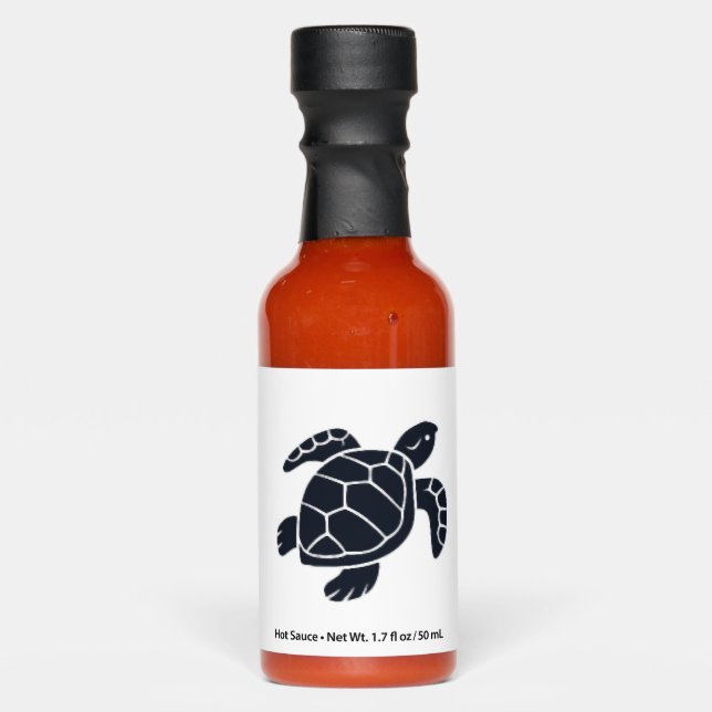 Turtle Logo Emblem Red-Eared Slider Tortoise Copy Hot Sauces (Front)