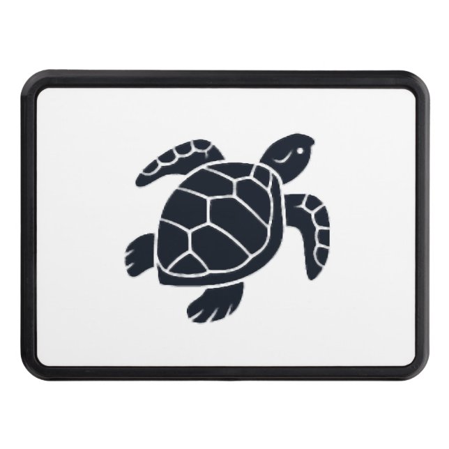 Turtle Logo Emblem Red-Eared Slider Tortoise  Hitch Cover (Front)
