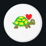 Turtle Love Magnet<br><div class="desc">Turtle and red hear. I love Turtles.</div>