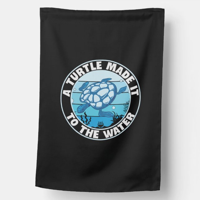 Turtle Lover | A Turtle Made It House Flag (Front)