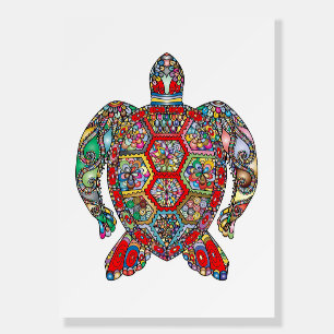 Turtle Lover Abstract Turtle Foam Board