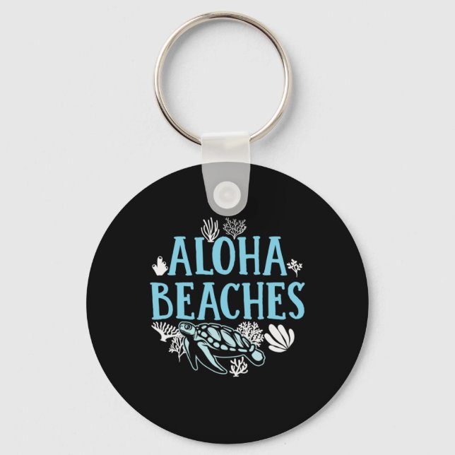 Turtle Lover | Aloha Beaches Keychain (Front)