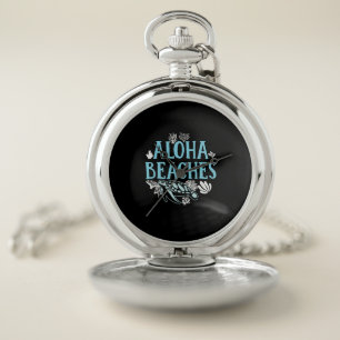 Turtle Lover Aloha Beaches Pocket Watch