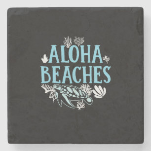 Turtle Lover Aloha Beaches Stone Coaster