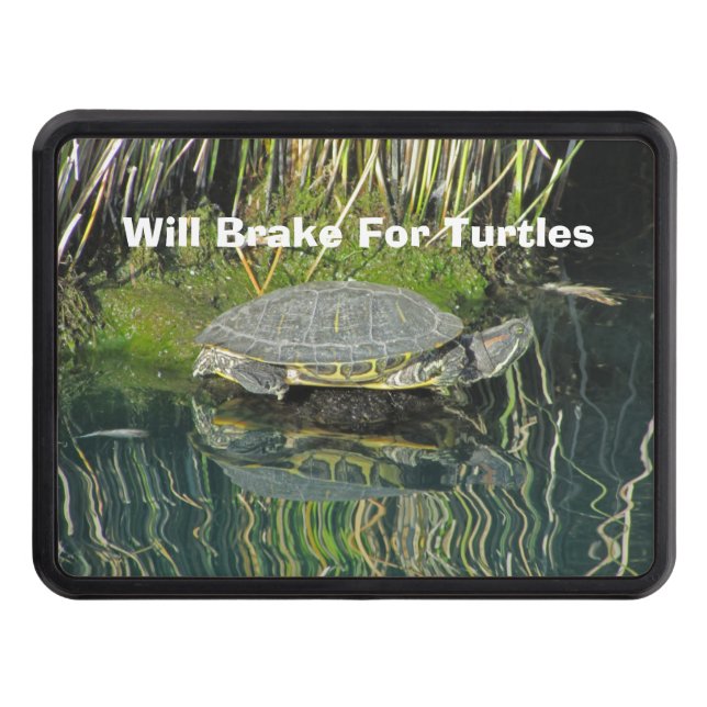 Turtle Lover Animal with Water Reflection Nature Hitch Cover (Front)