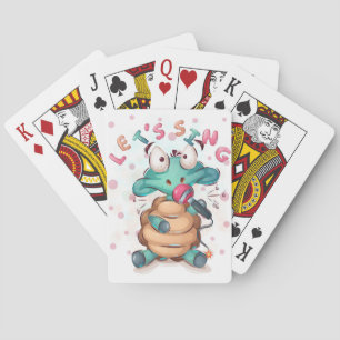 Turtle Lover Cute Turtle Is Singing Poker Cards