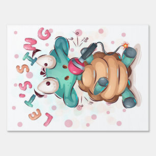 Turtle Lover Cute Turtle Is Singing Sign