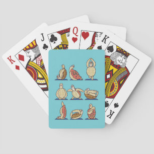 Turtle Lover Green Sea Turtle Yoga Poker Cards