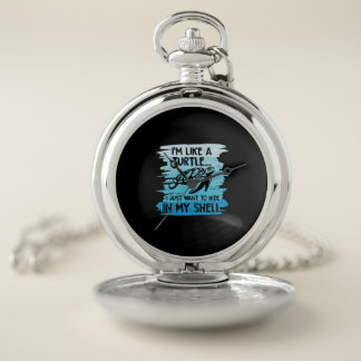 Turtle Lover | I Am Like A Turtle Pocket Watch