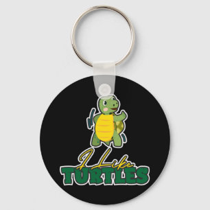 Turtle Lover I Like Turtles Keychain