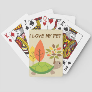 Turtle Lover I Love My Turtle Poker Cards