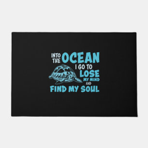 Turtle Lover Into The Ocean Doormat