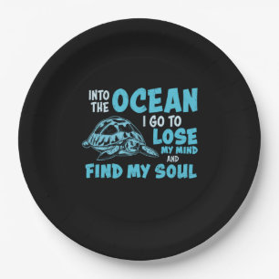 Turtle Lover Into The Ocean Paper Plates