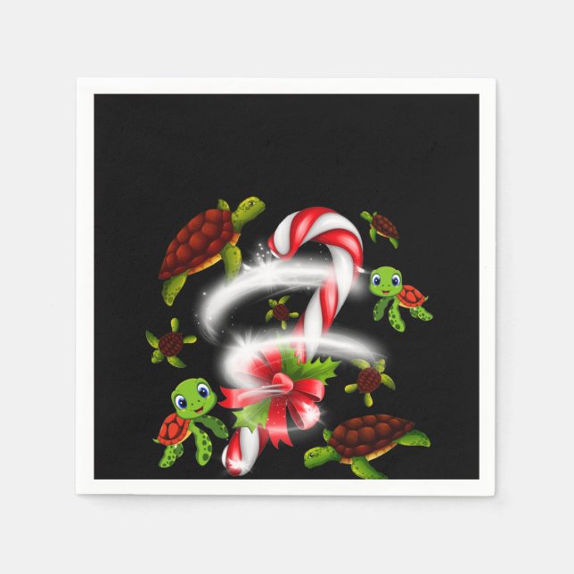Turtle Lover | Just A Girl Who Loves Turtles Napkins (Front)