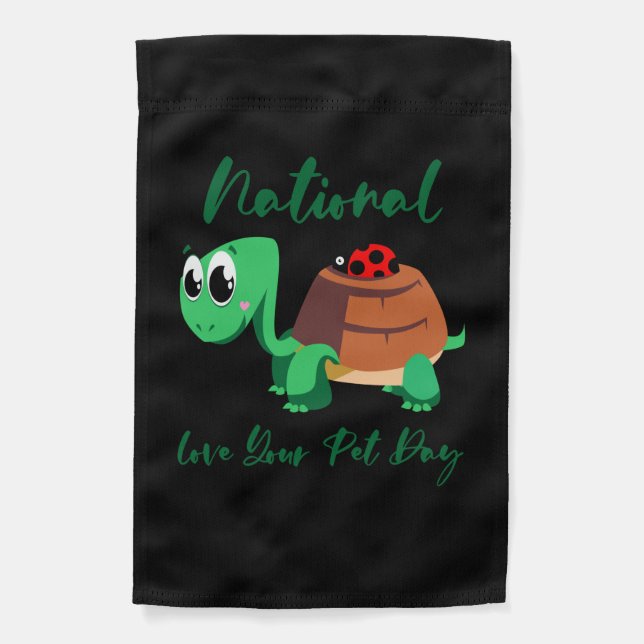 Turtle Lover | National Love Your Turtle Garden Flag (Front)